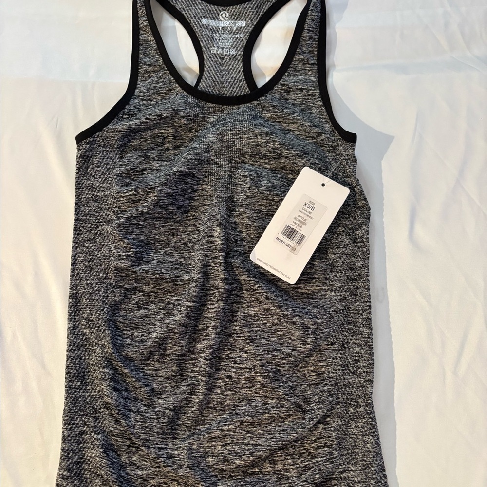 Sweet Romeo Gray Fitted Sleeveless Tank Top